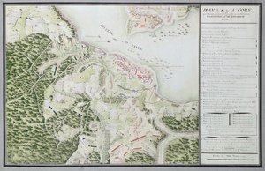 Mapa del Sitio de York en 1781, de 